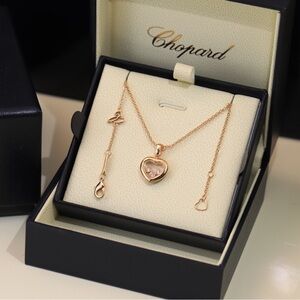 Chopard Rose Gold Heart Pendant Necklace